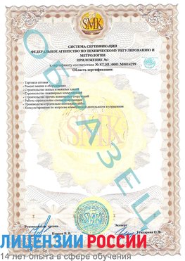 Образец сертификата соответствия (приложение) Кимры Сертификат ISO 14001